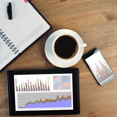 tablet pc ve kahve