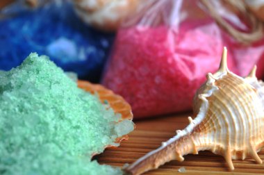 Deniz cockleshells ve tuz