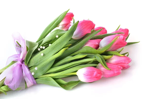 Bouquet of pink tulips — Stock Photo, Image