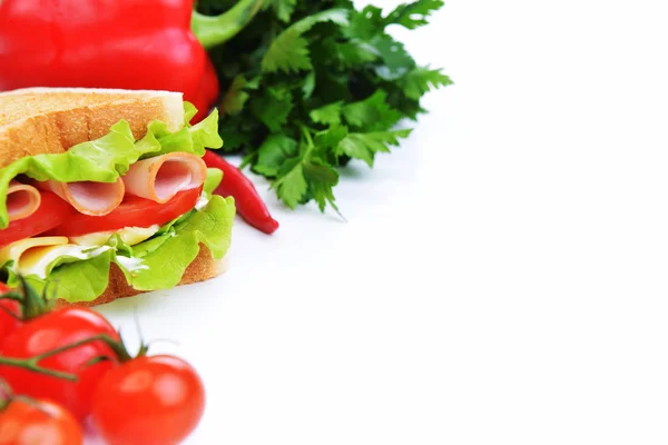 Sandwich con verduras — Foto de Stock