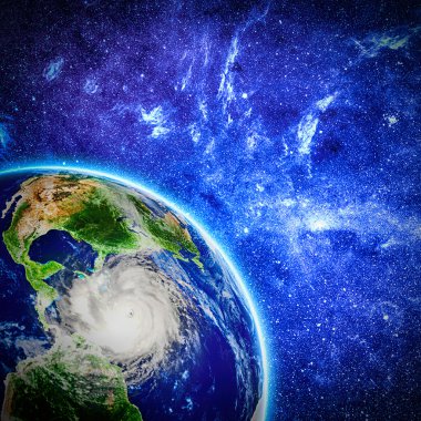 uzaydan Karayip Denizi.