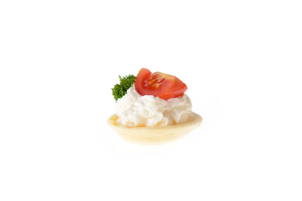 Tartlet with cream — Stock Photo, Image