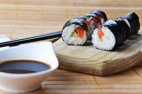 Delicious sushi rolls — Stock Photo, Image