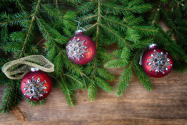 Fir tree with christmas toys — Stock Photo, Image