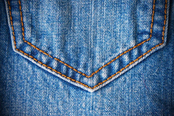 Jeans pocket on denim — Stock Photo, Image