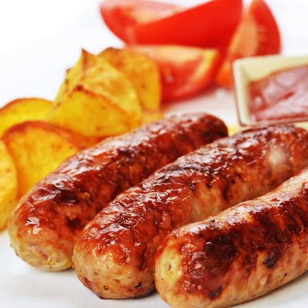 Grilled meat sausages — Stock Photo, Image