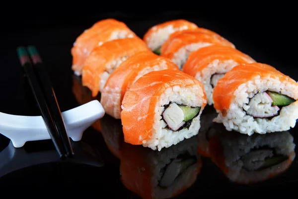 Sushi japonês com salmão Imagem De Stock