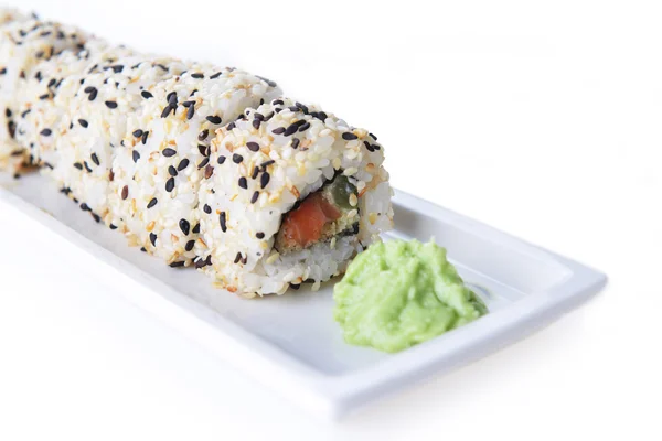 Rotoli di sushi giapponesi — Foto Stock