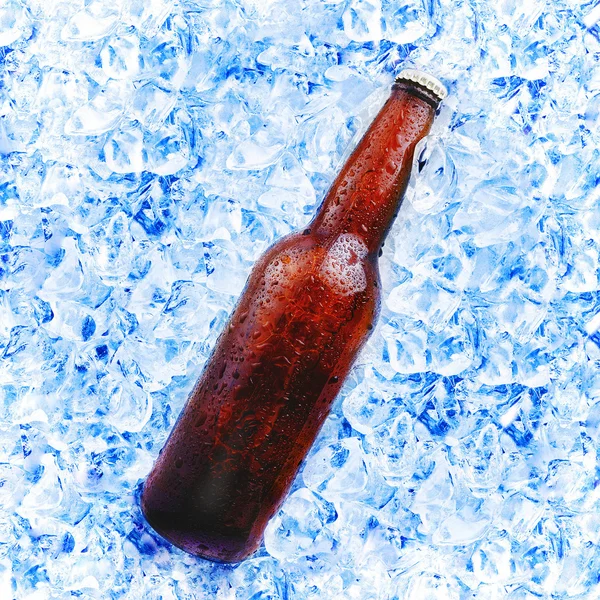 Beer ice bottle — Stock Photo, Image