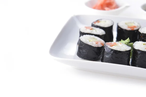 Rotoli di sushi giapponesi — Foto Stock