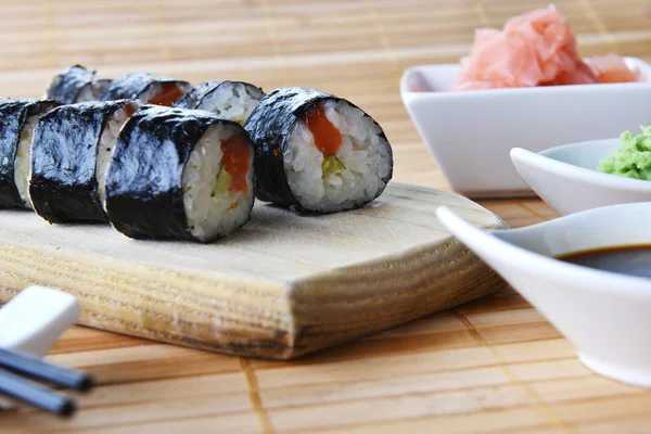 Delicious sushi rolls — Stock Photo, Image