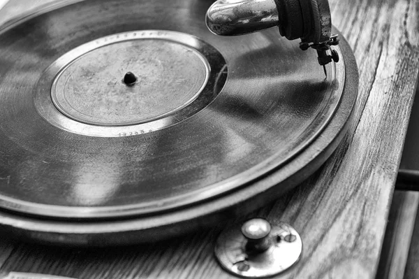 Close-up op vintage grammofoon. — Stockfoto