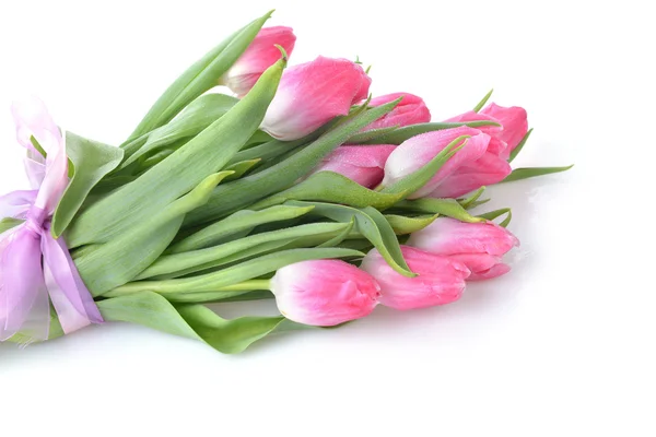 Boeket roze tulpen — Stockfoto