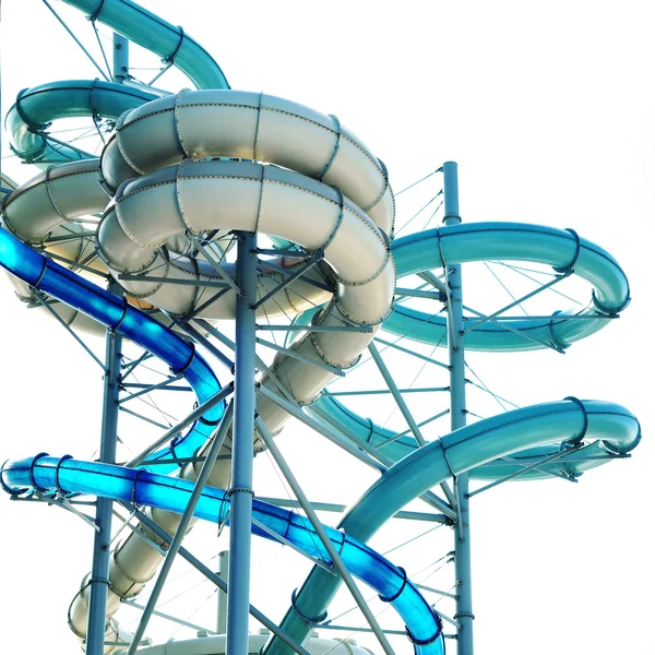 Kolorowe aquapark rury — Zdjęcie stockowe