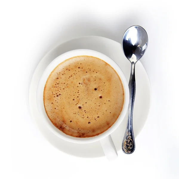 Weiße Tasse Kaffee — Stockfoto