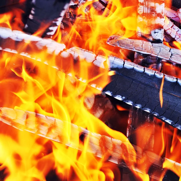 Burning down fire — Stock Photo, Image