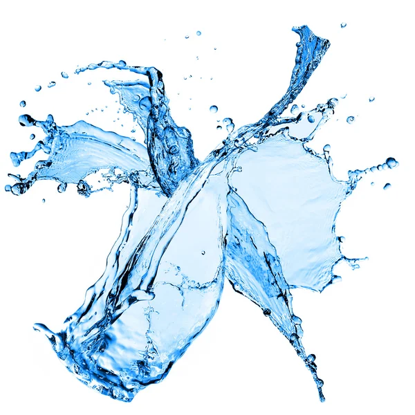 Vatten stänk och bubblor — Stockfoto