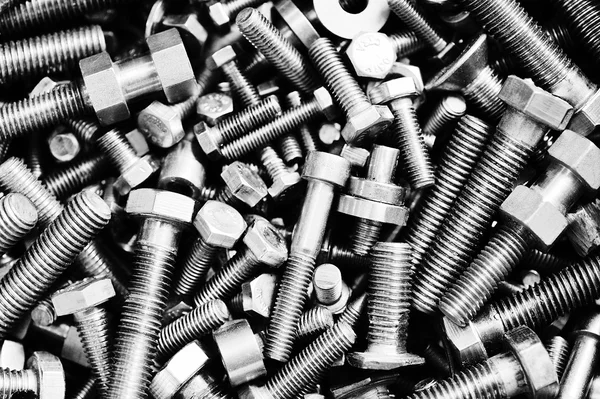 Set of  bolts  in box — Stock Photo, Image