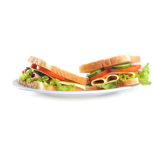 Friss és ízletes szendvicsek — Stock Fotó
