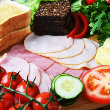 Sandviches için lezzetli maddeler