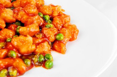 Plaka üzerinde Çin yemeği