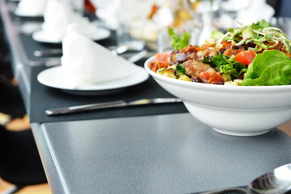 Tasty salad on plate — Stock Photo, Image