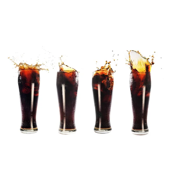 Glasses with drink on table — Stock Photo, Image