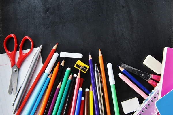 Notebooks and other  school supplies — Stock Photo, Image