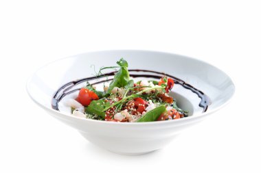 salata sebze ve et