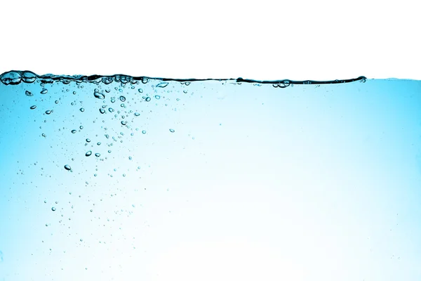 Bubblor i blått vatten — Stockfoto