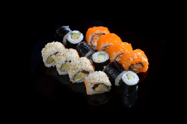 Delicious sushi rolls — Stock Photo, Image