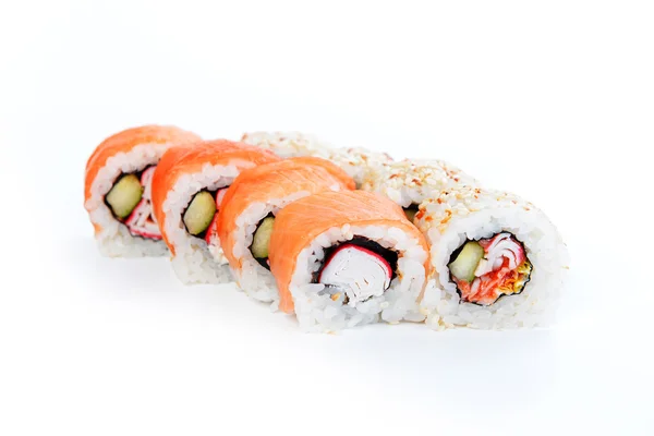 Deliziosi involtini di sushi — Foto Stock