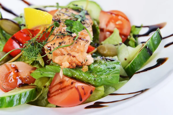 Tasty salad on dish — Stock Photo, Image