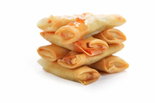 Tasty rolls of pancakes — Stock Photo, Image
