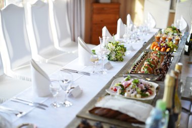 Düğün Konuklar için hazır koyun.