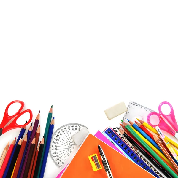 School supplies  with place for text — Stock Photo, Image