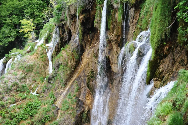 Beautiful waterfalls in mountains Stock Photo