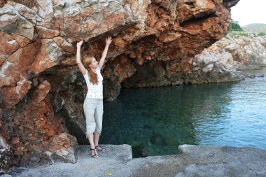 Dağları'nda genç kadın