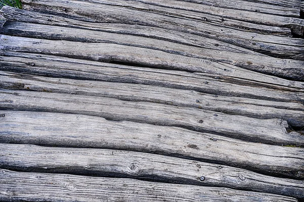 Weathered wooden bridge — Stockfoto