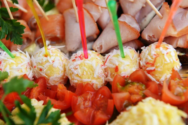 Snack with vegetables and meat — Stock Photo, Image