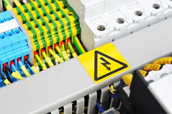 Panel with electrical equipment — Stock Photo, Image