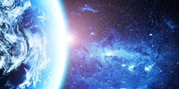 Aarde in blauw licht — Stockfoto