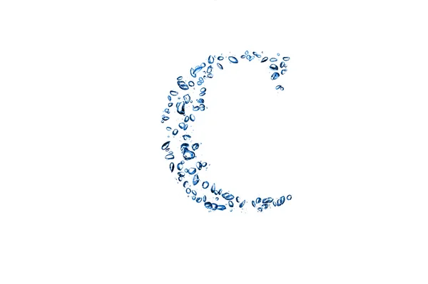 Letra c de burbujas azules — Foto de Stock