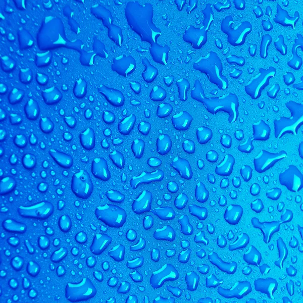 Gotas de água azul Fotografia De Stock