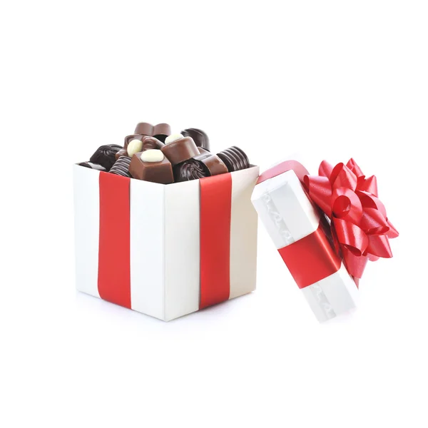 Chocolate diferente na caixa — Fotografia de Stock