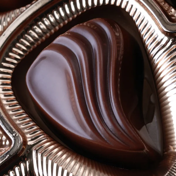 Шоколад у коробці з фольги — стокове фото