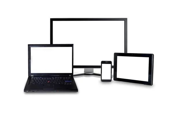 Laptop, PC, Smartphone und Pad — Stockfoto