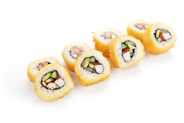 Oito pedaços de sushi — Fotografia de Stock