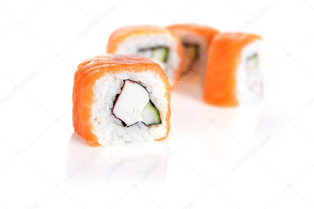 Appetizing sushi set