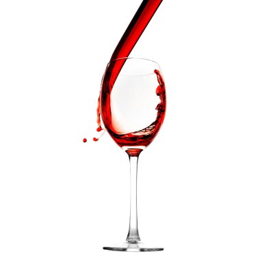 Bardakta kırmızı şarap.